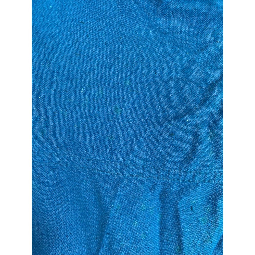 VTG Naturelle George Georgiou Teal Raw Silk Jumpsuit Chest Pockets One Piece S - Picture 6 of 15
